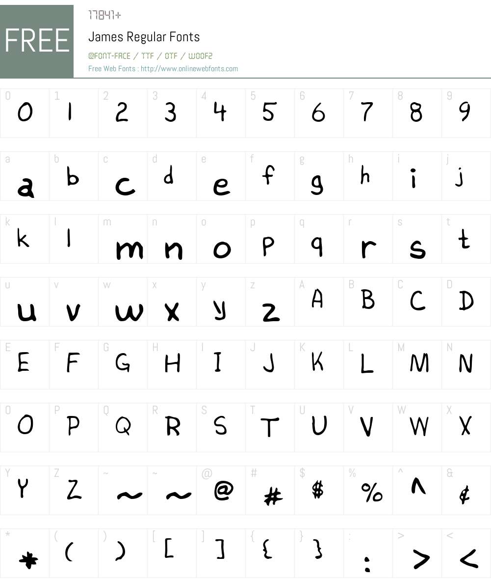 James Font Screenshots
