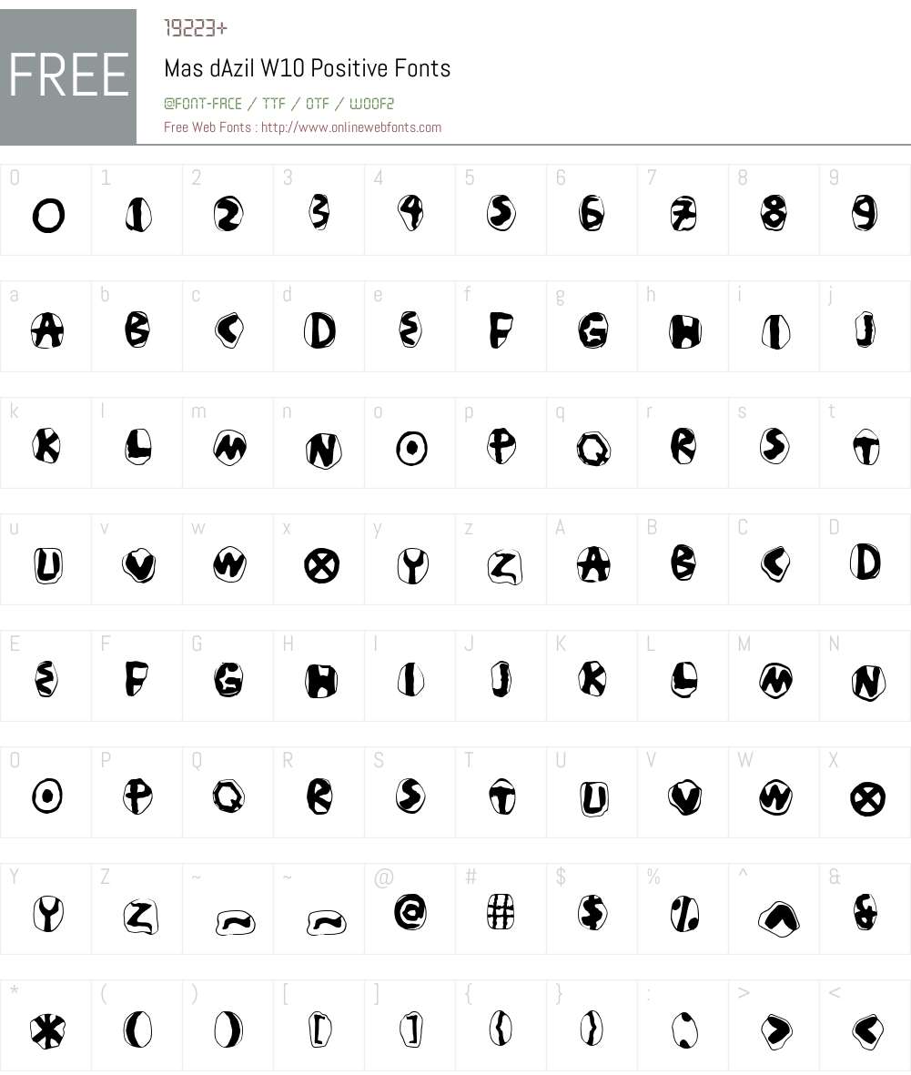 Mas d`Azil Font Screenshots