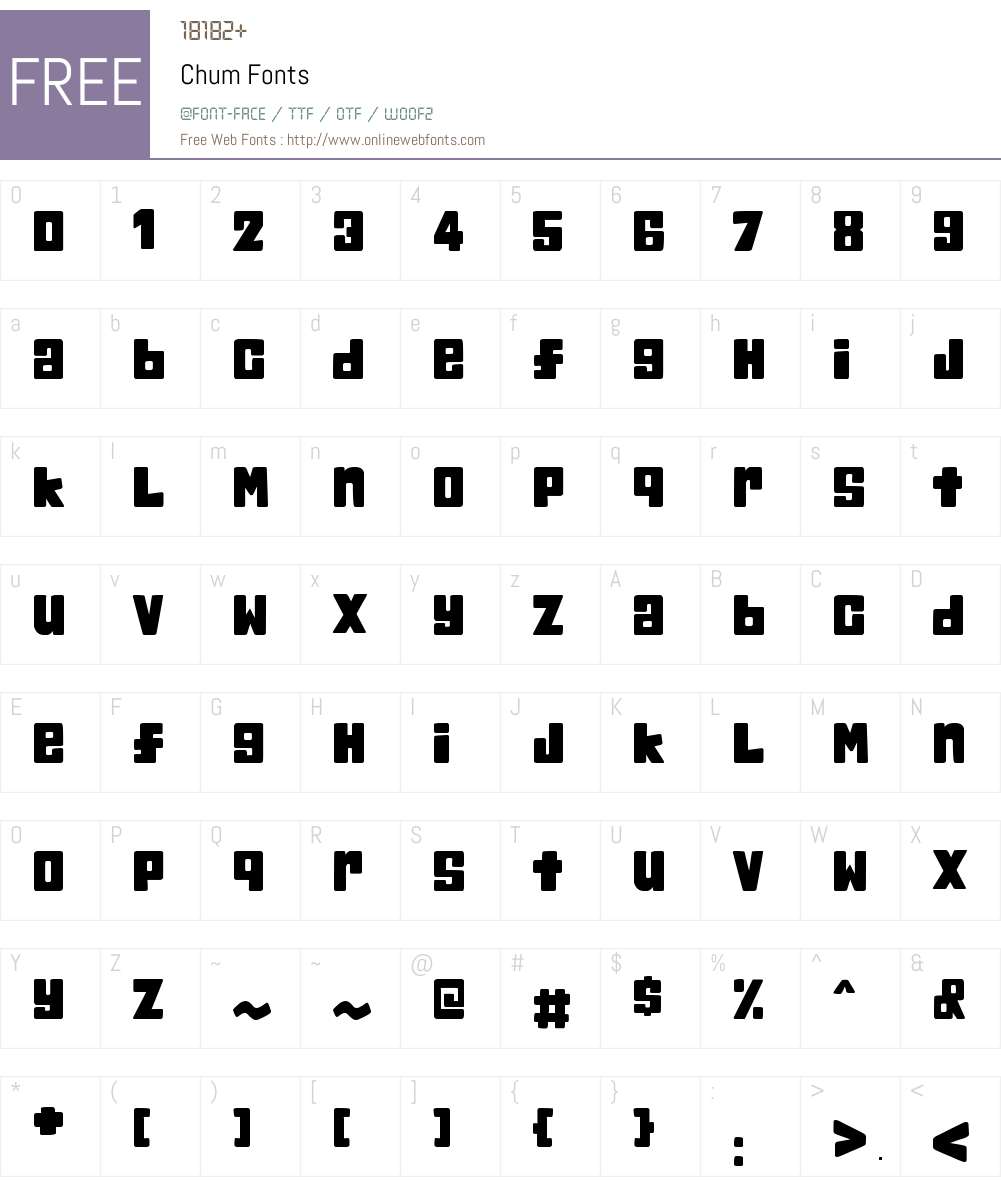 Chum Font Screenshots