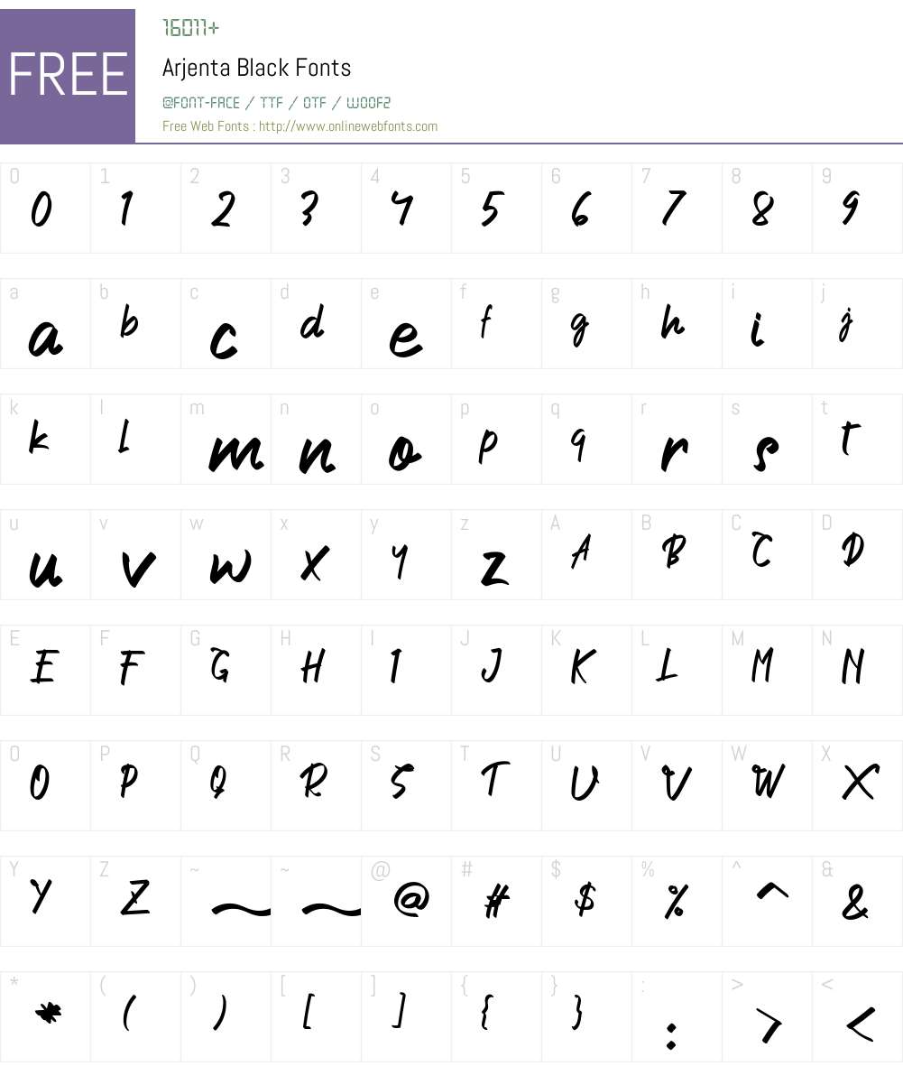 Arjenta Black 1.00;May 17, 2020;FontCreator 11.5.0.2427 64-bit Fonts ...
