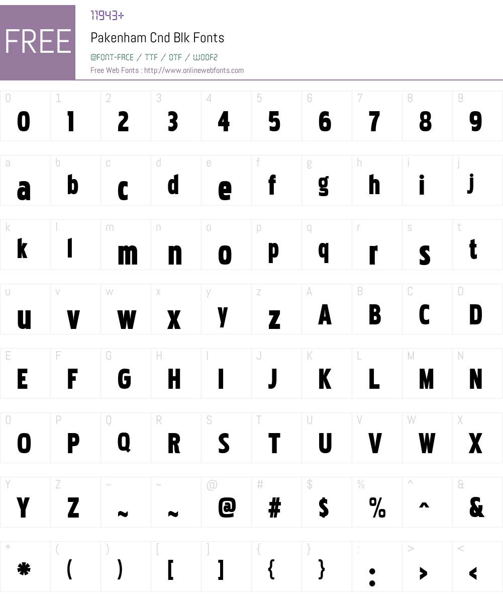 Pakenham Cnd Blk Font Screenshots