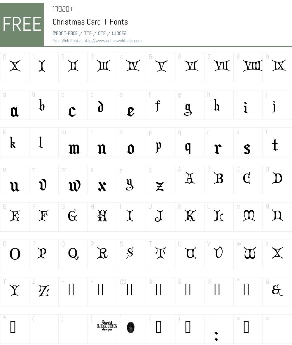Christmas Card Font Screenshots