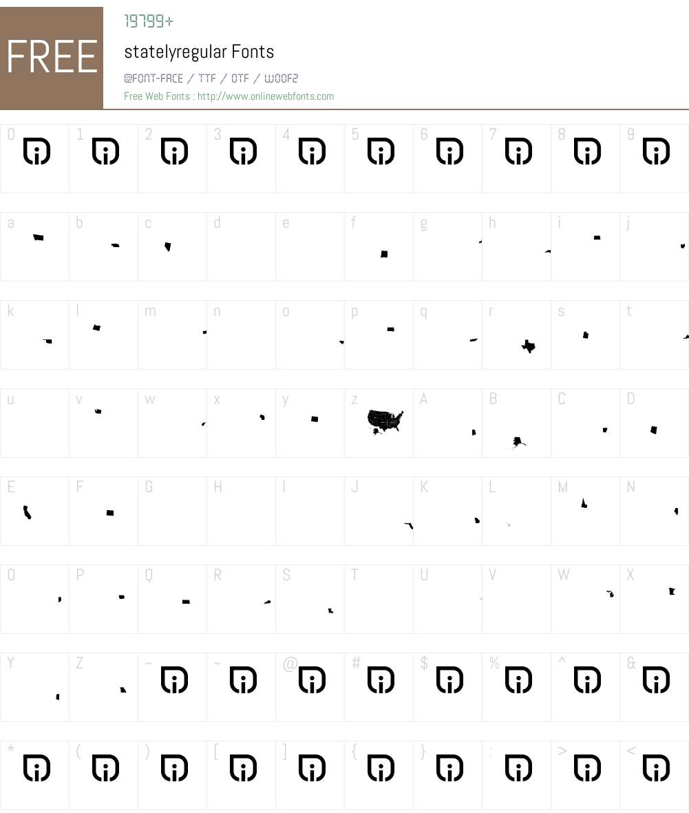 statelyregular Font Screenshots