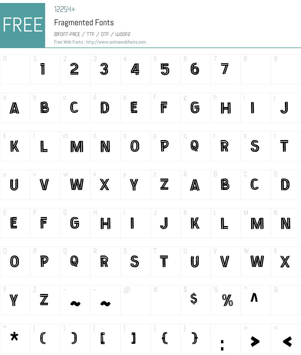Fragmented 1.00;November 3, 2021;FontCreator 13.0.0.2683 64-bit Fonts ...