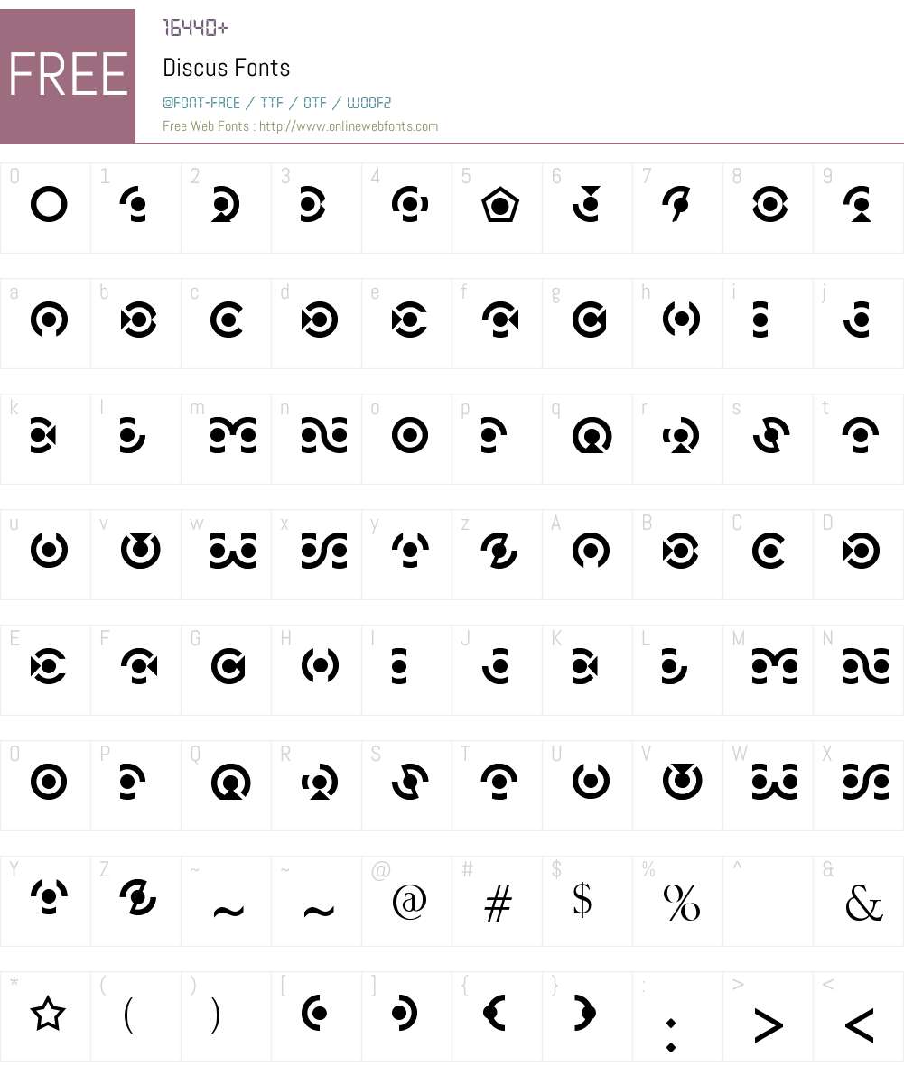 Discus Font Screenshots