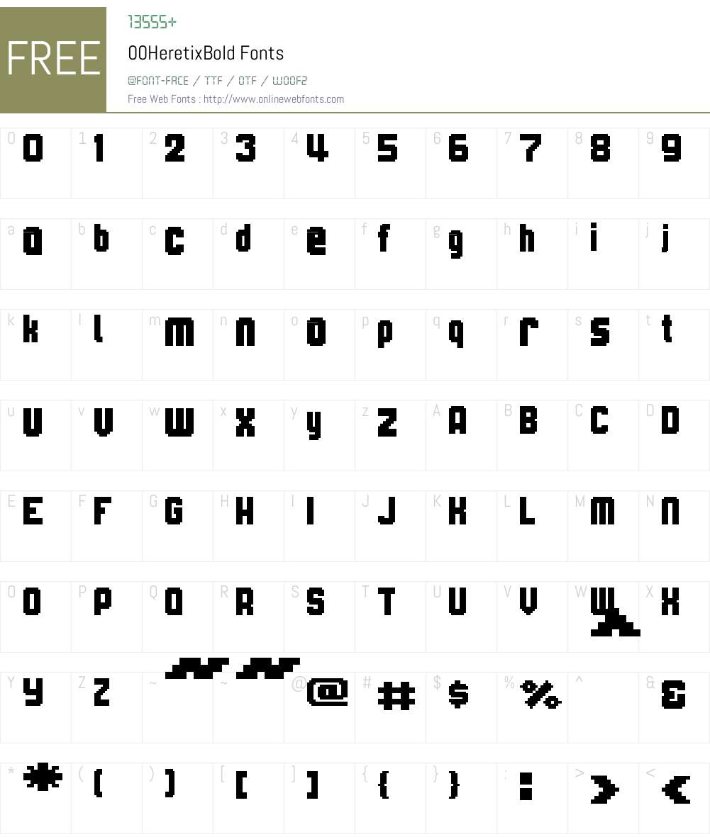 00Heretix Font Screenshots