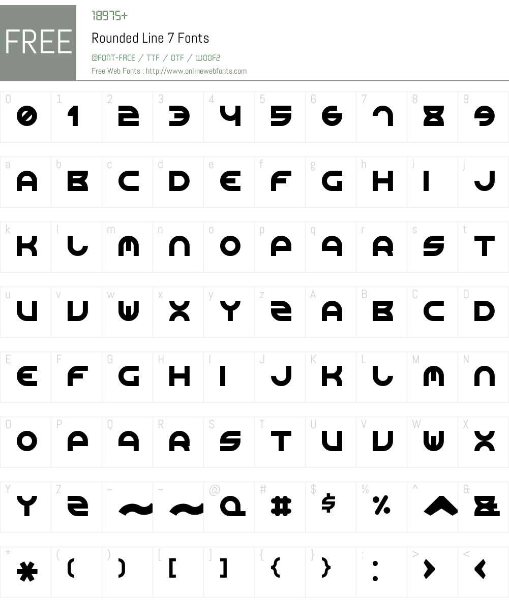 Rounded Line 7 Font Screenshots