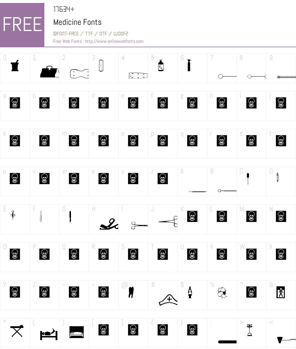 Medicine Font Screenshots