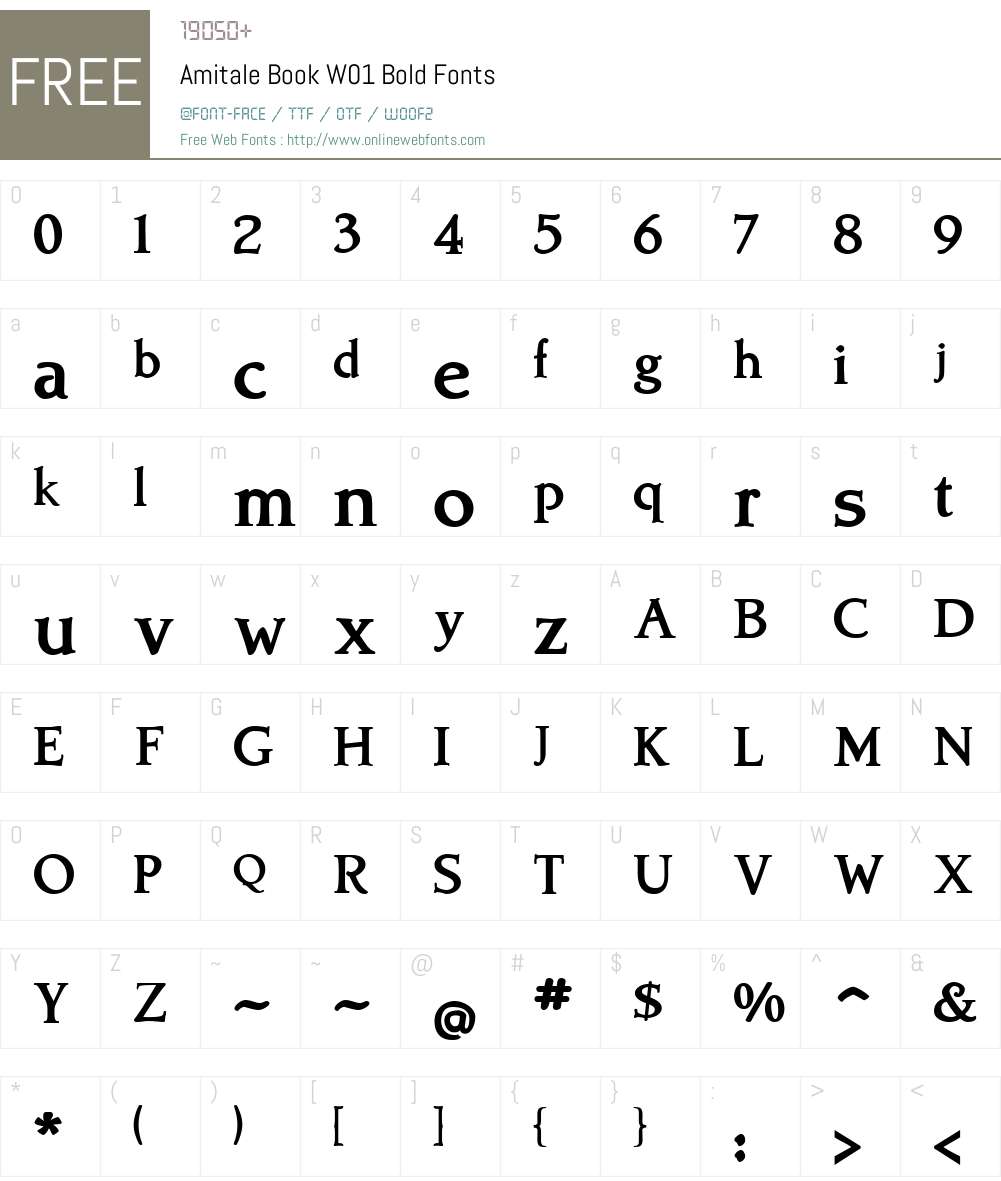 AmitaleBookW01-Bold Font Screenshots