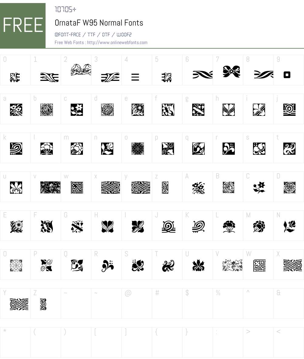 OrnataFW95-Normal Font Screenshots