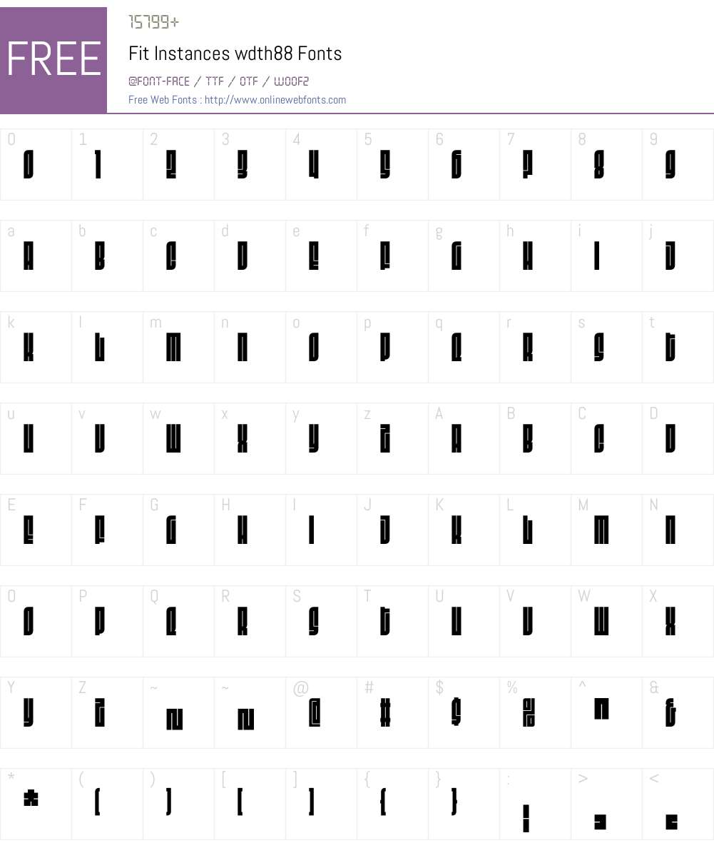 Fit Instances wdth88 Font Screenshots