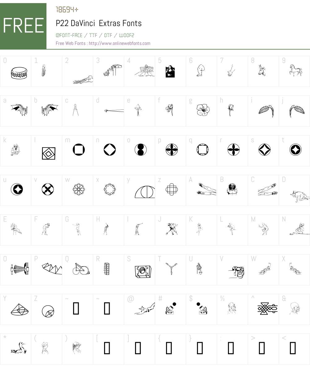 P22 DaVinci Font Screenshots