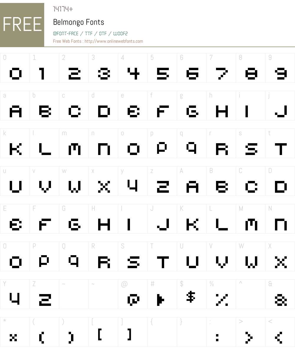 Belmongo Font Screenshots