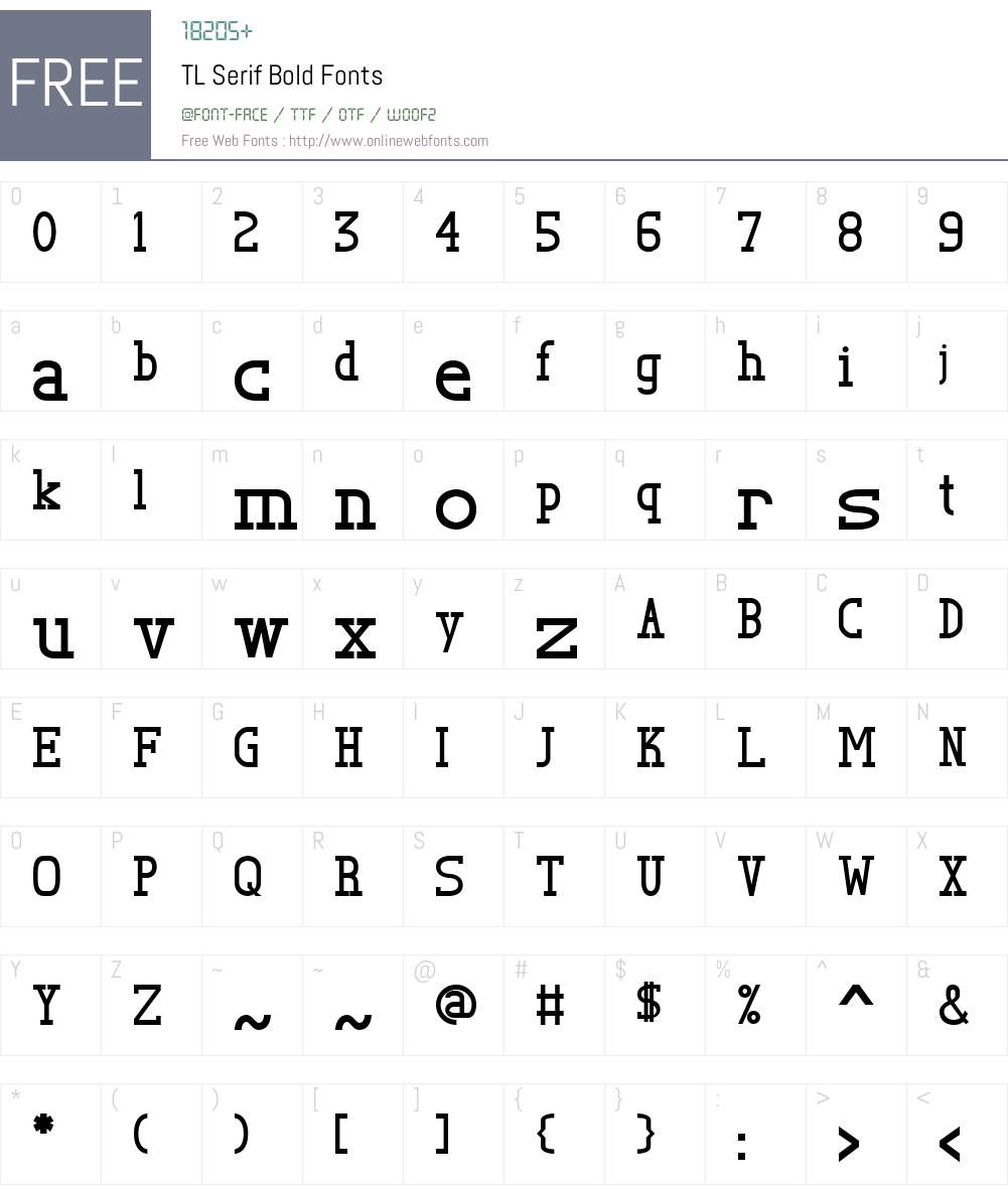 TL Serif Bold 1.0 Sun Jan 08 19:41:15 1995 Fonts Free Download ...