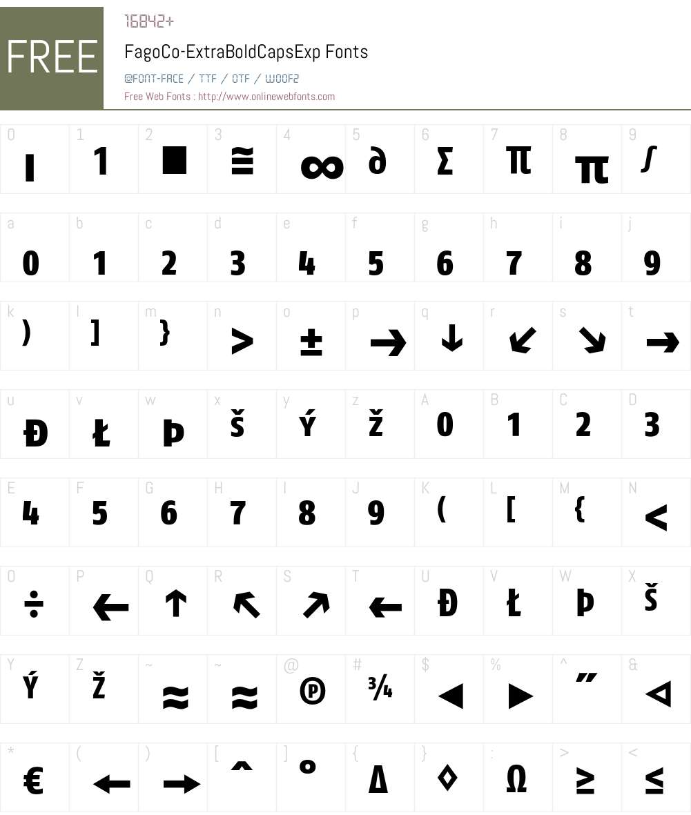 FagoCo Font Screenshots