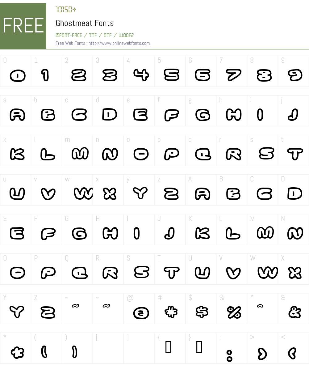 Ghostmeat Font Screenshots
