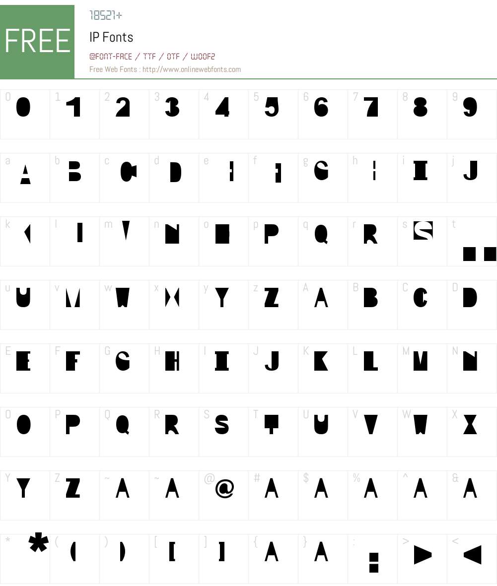 IP Font Screenshots