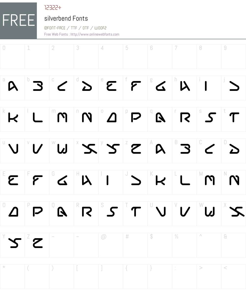 silverbend Font Screenshots