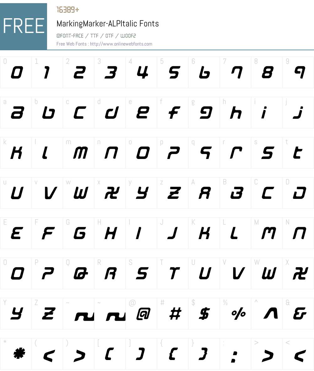 MarkingMarker Font Screenshots