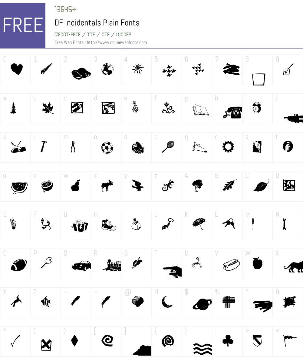 DF Incidentals Font Screenshots