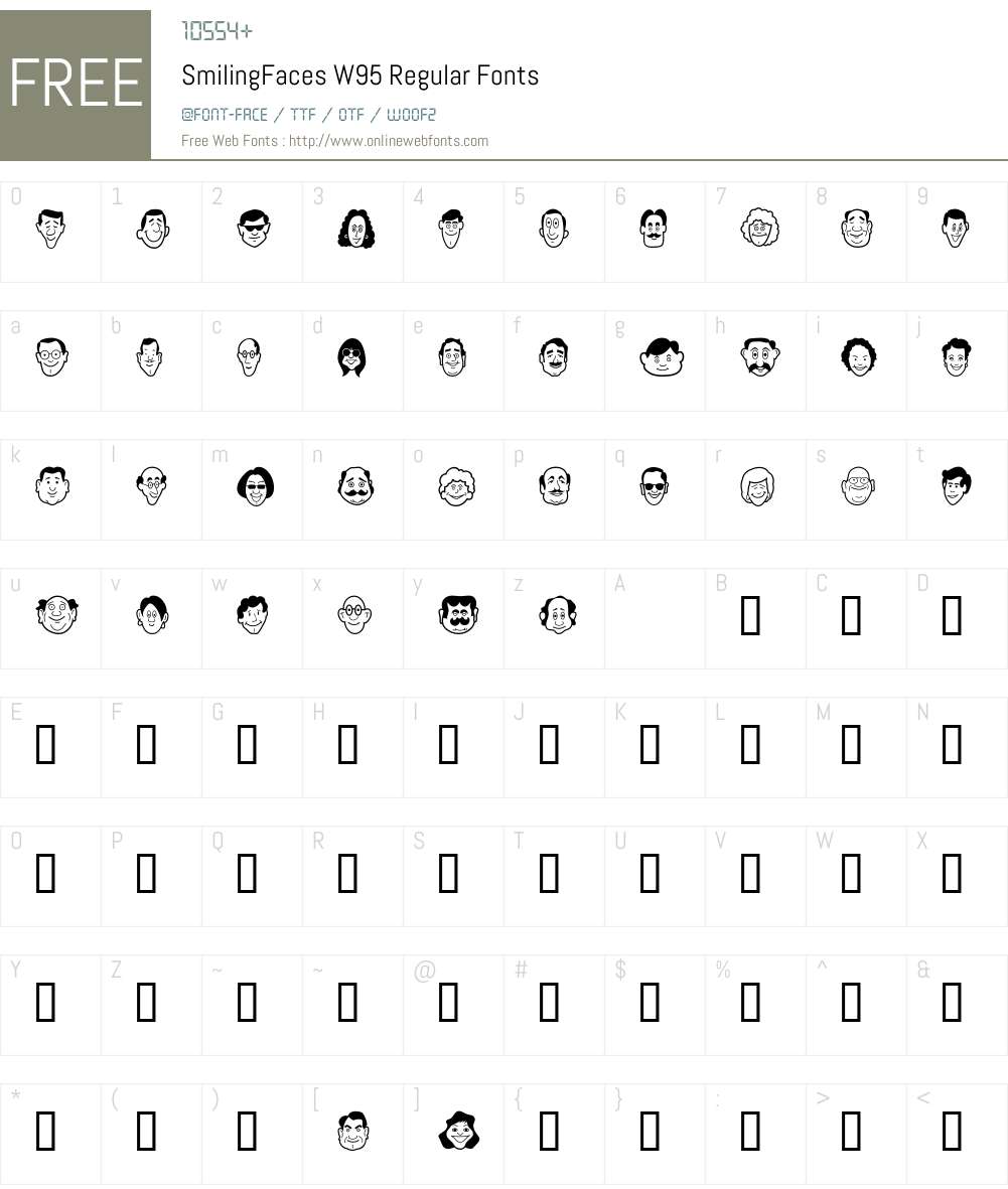 SmilingFaces Font Screenshots