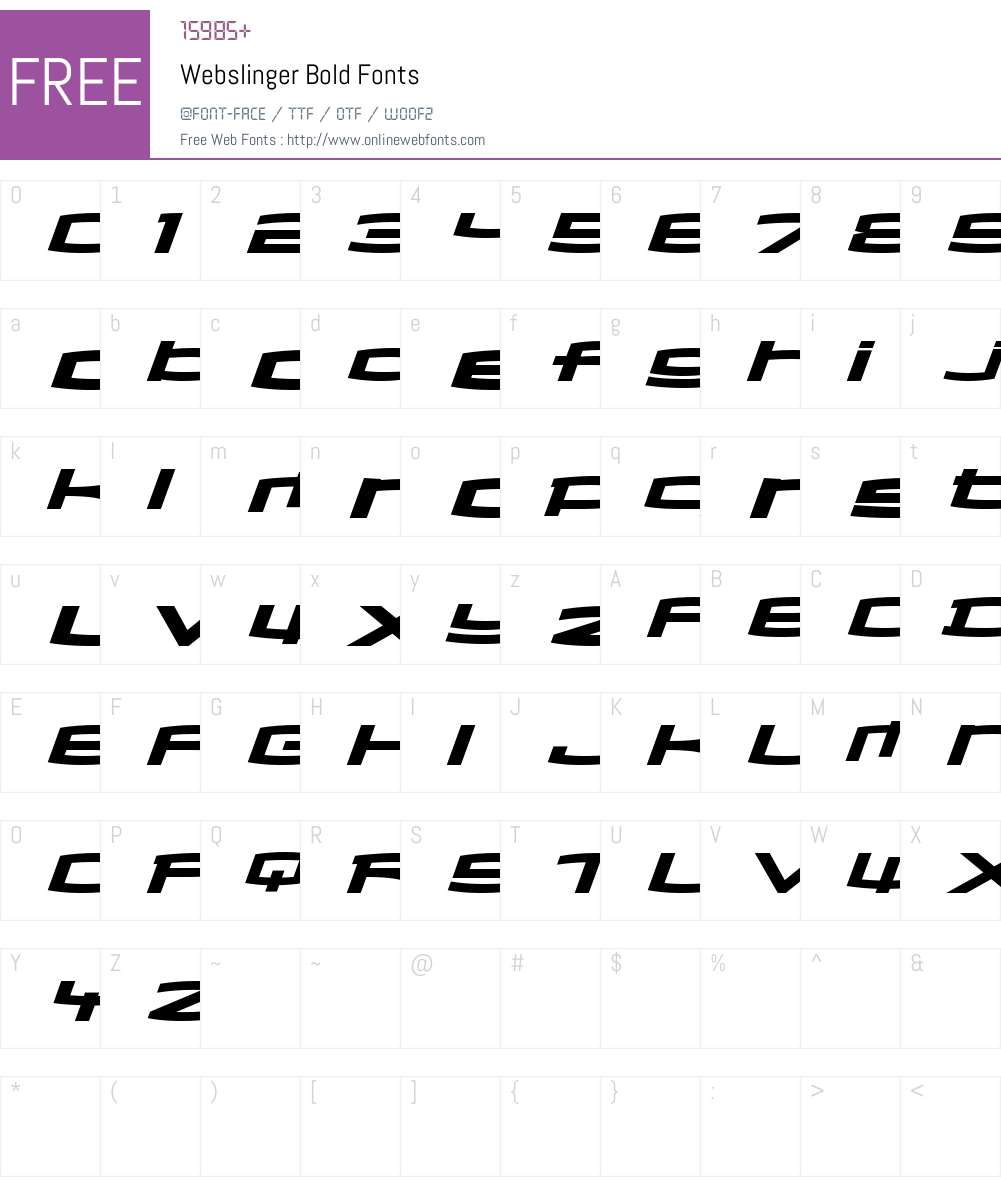 slinger Bold 1.000 Fonts Free Download