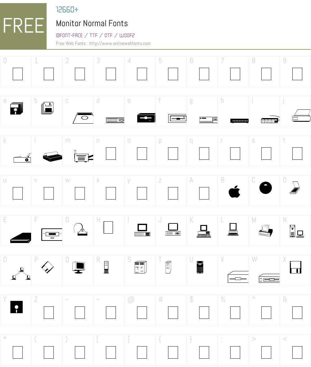 Monitor Font Screenshots