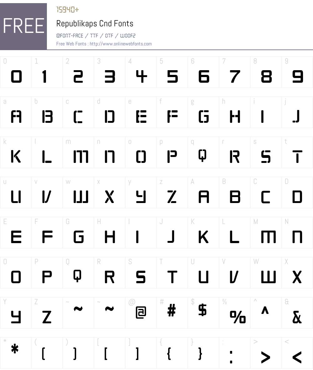 Republikaps Cnd Font Screenshots