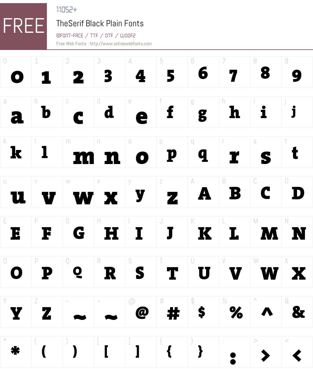 The Serif Black- Font Screenshots