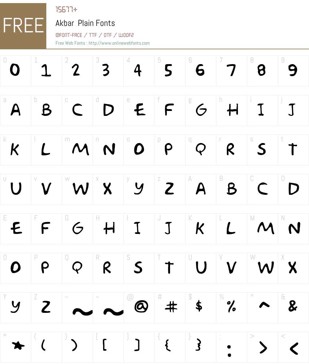 Akbar Font Screenshots