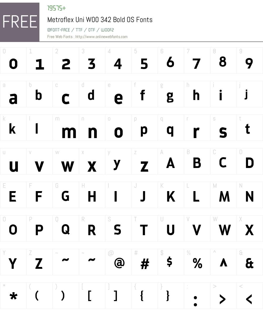 Metroflex Uni Font Screenshots