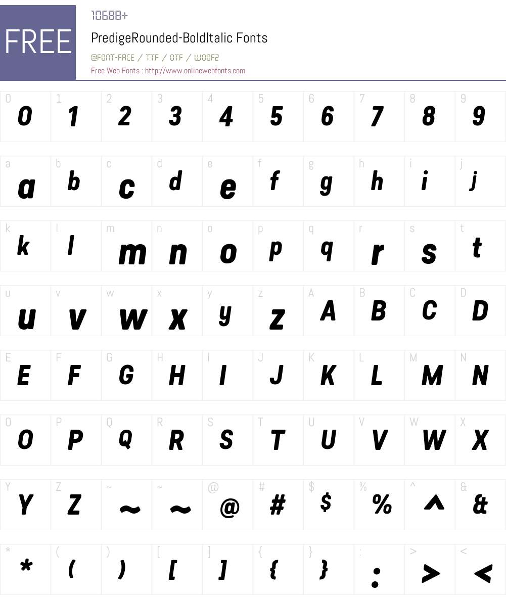 Predige Rounded Font Screenshots