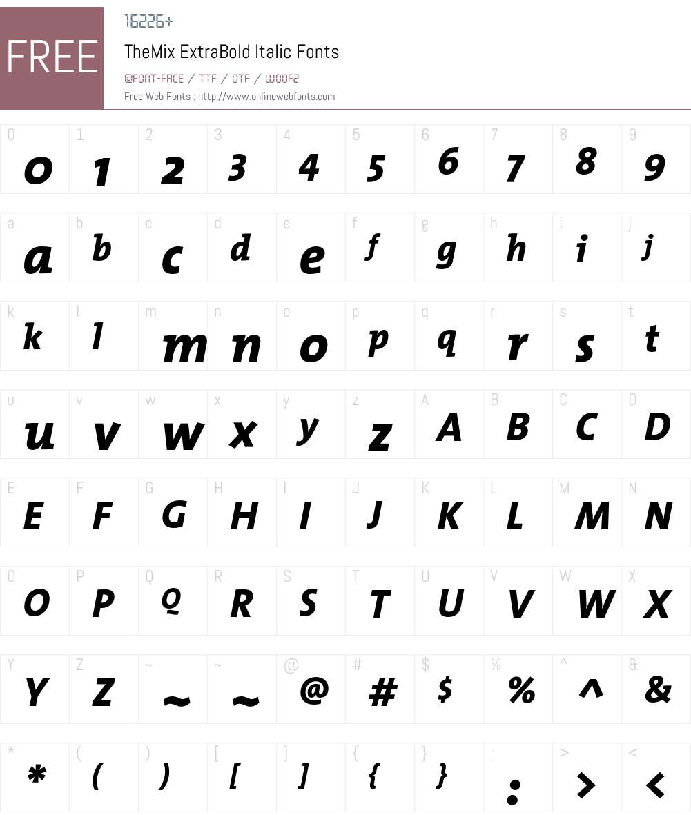 The Mix Extra Bold- Font Screenshots