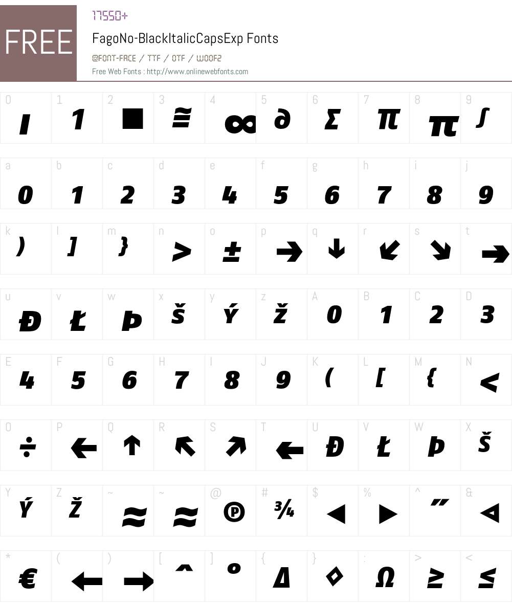 FagoNo Font Screenshots