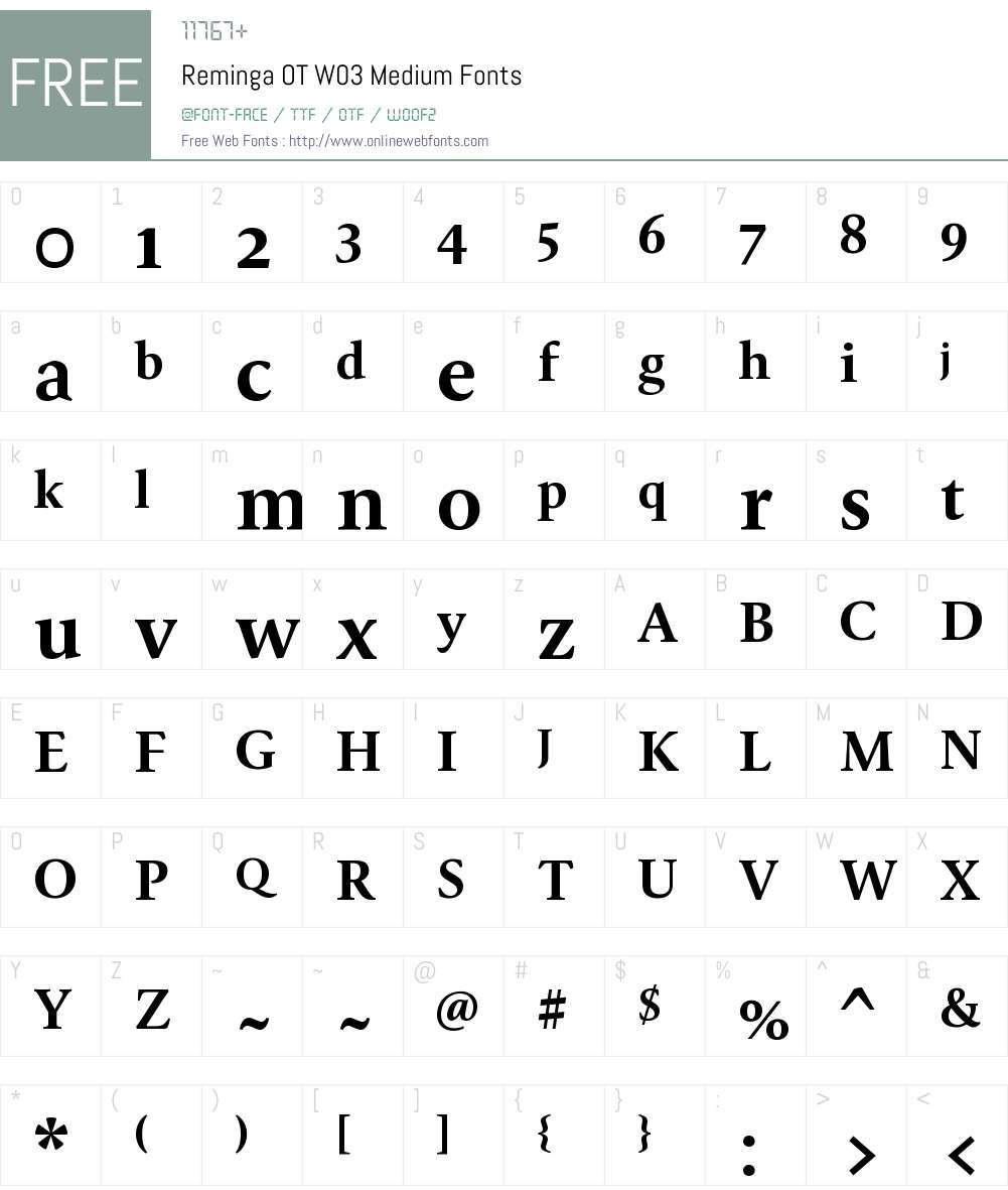 FF Reminga Font Screenshots
