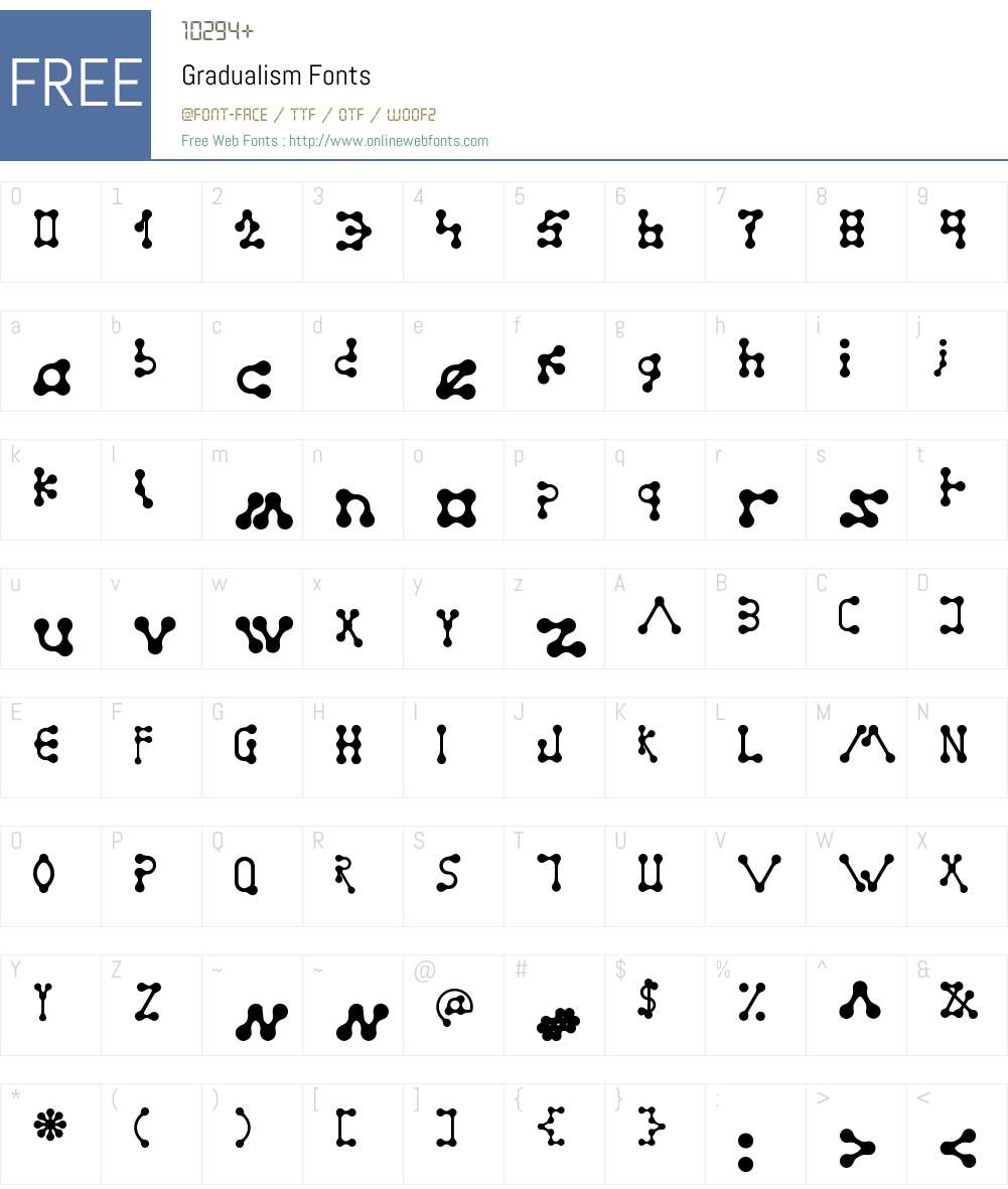 Gradualism Font Screenshots