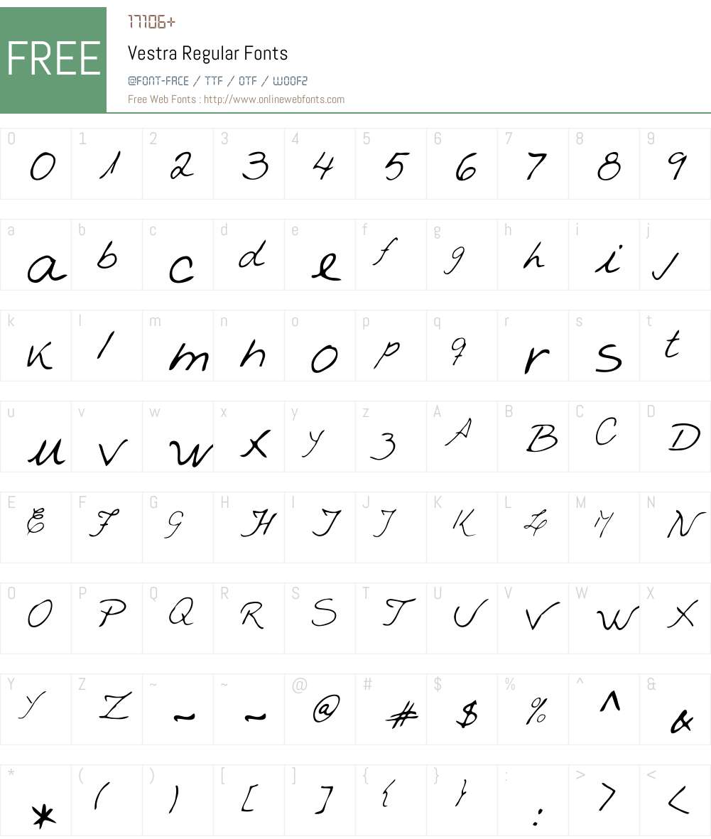 Vestra Font Screenshots