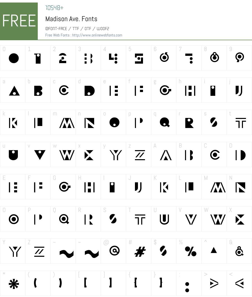 Modeccio Font Screenshots