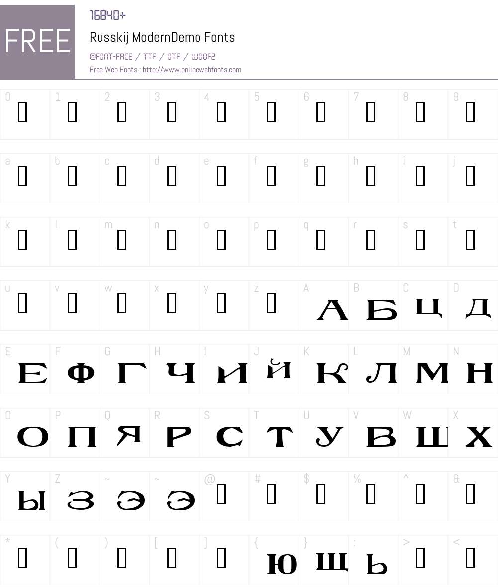 Russkij Font Screenshots
