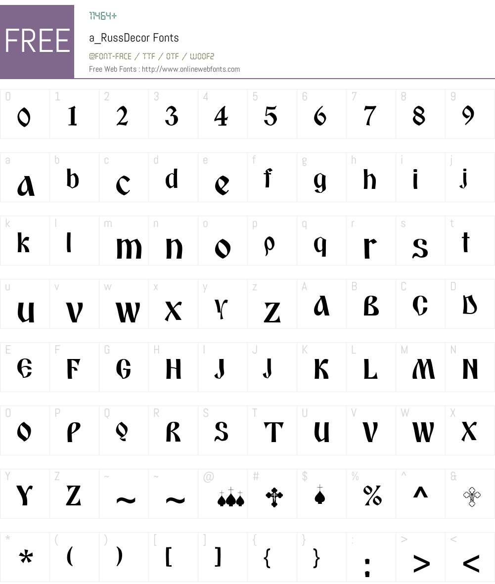 a_RussDecor Font Screenshots