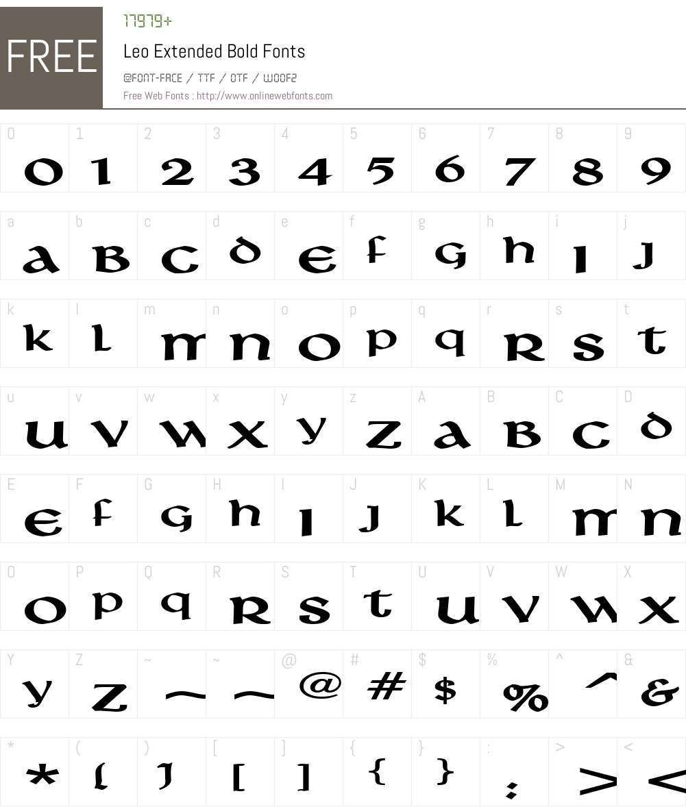 Leo Extended Font Screenshots
