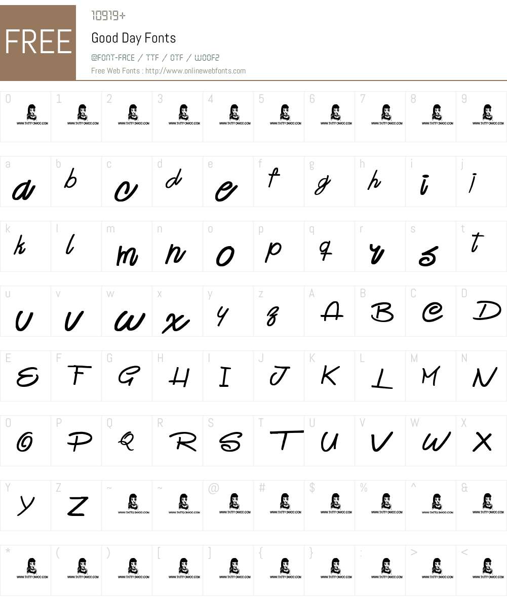 Good Day Font Screenshots