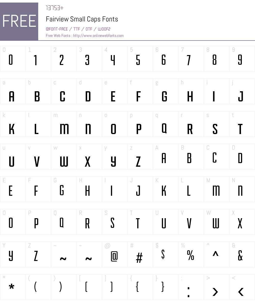 Fairview Font Screenshots