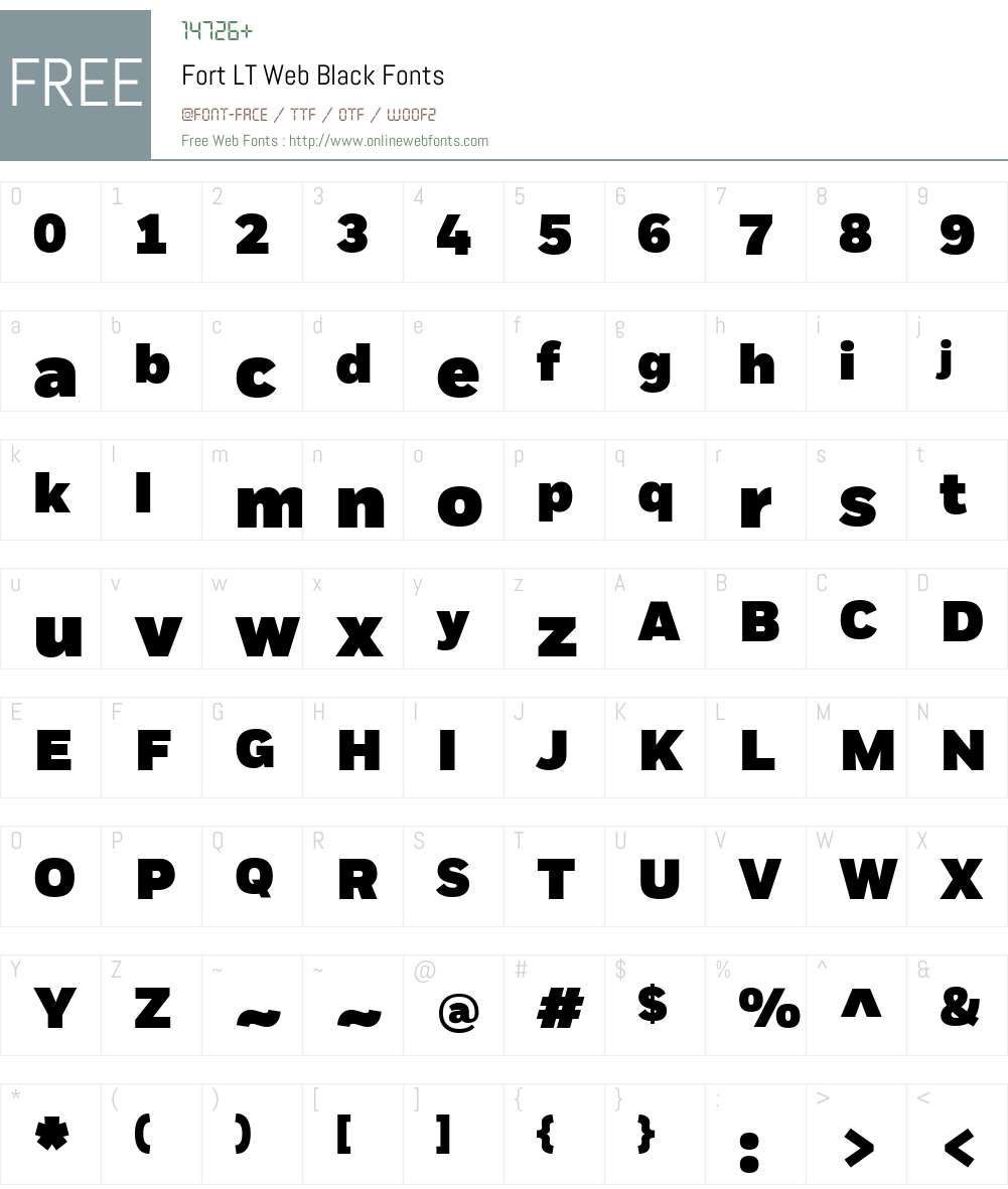 Fort LT Web Black Font Screenshots