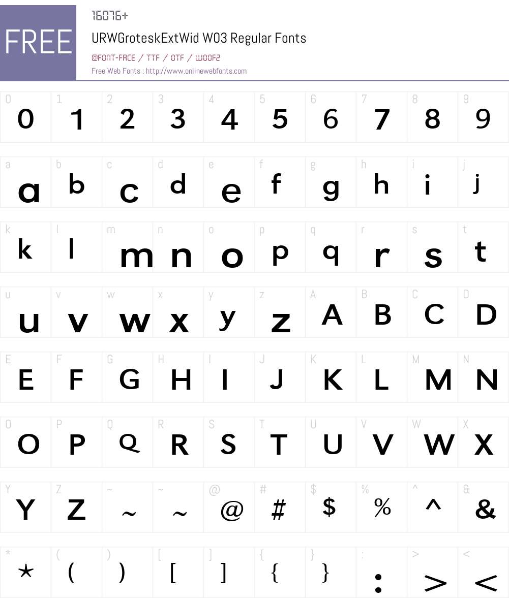 URW Grotesk Font Screenshots