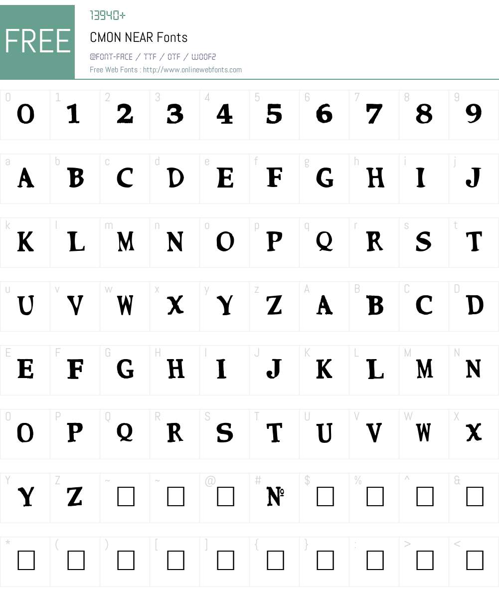 CMON NEAR Font Screenshots