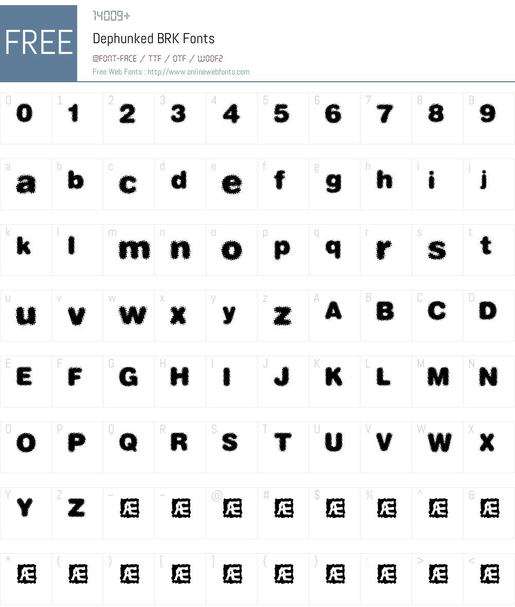 Dephunked BRK Font Screenshots