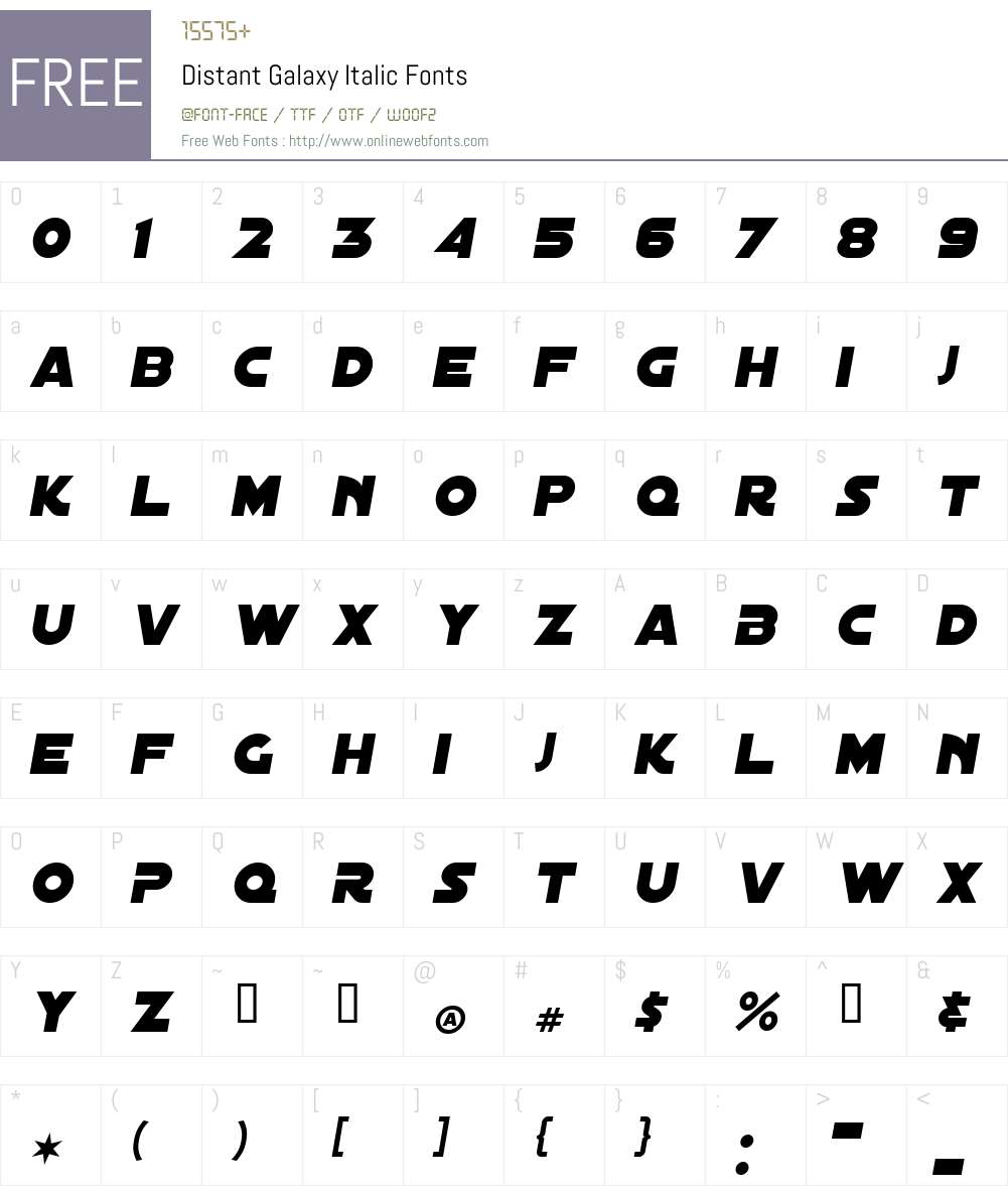 Distant Galaxy Font Screenshots