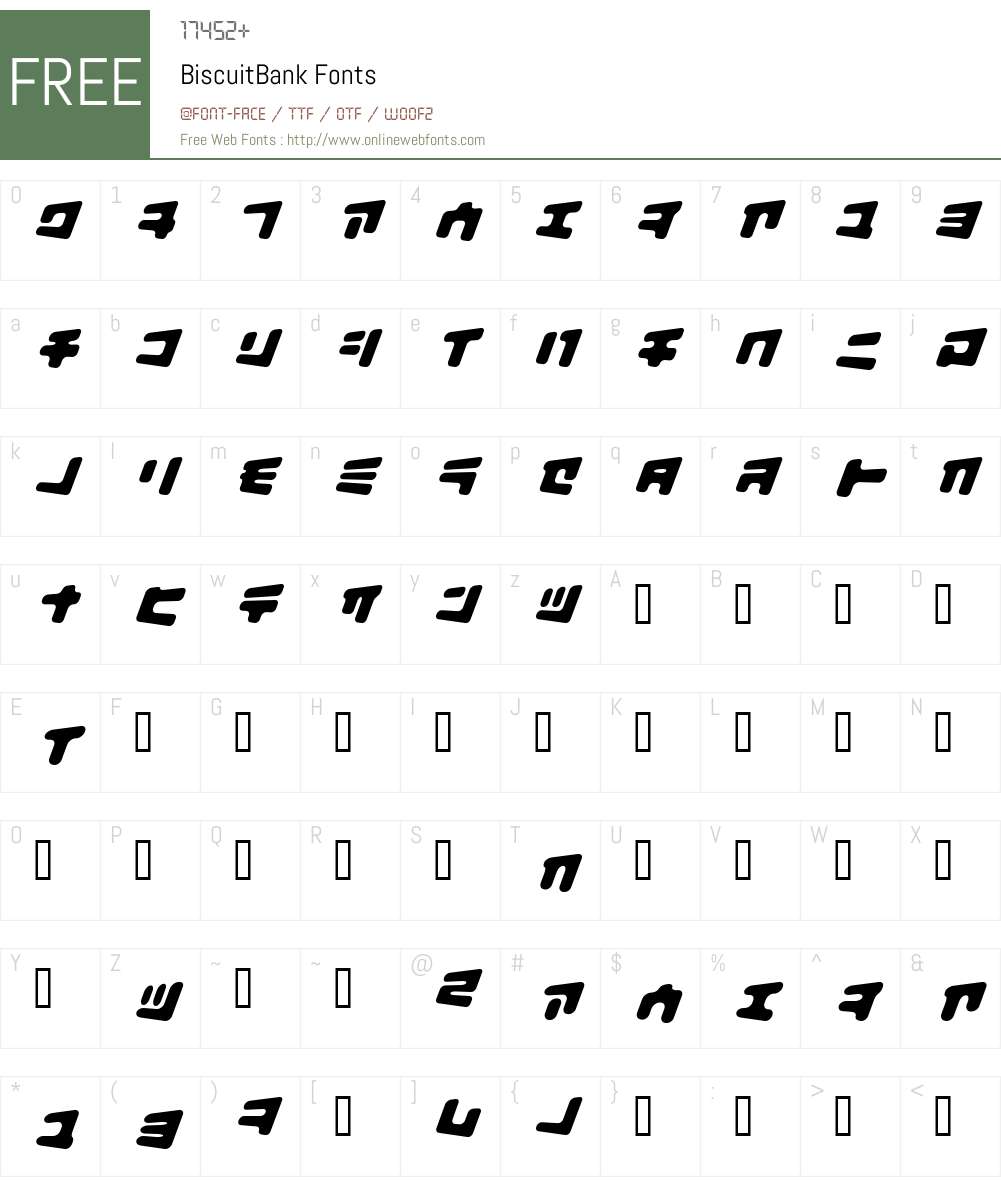 BiscuitBank Font Screenshots