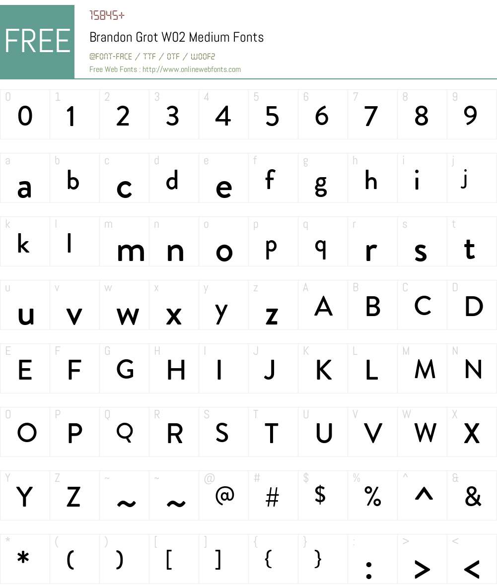 Brandon Grotesque Font Screenshots